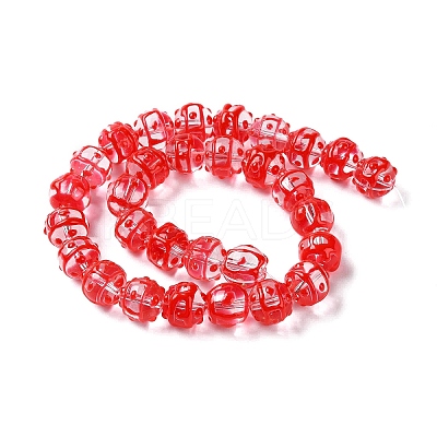 Transparent Glass Enamel Beads Strands GLAA-G107-04A-1