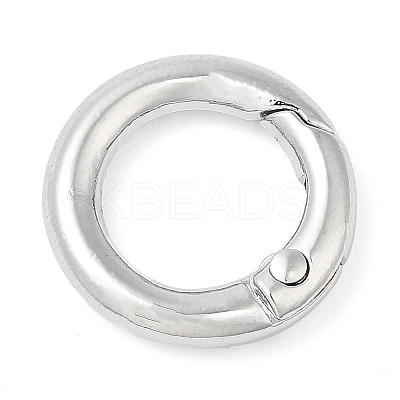 Rack Plating Brass Spring Gate Rings KK-Q781-13P-1