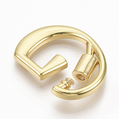 Brass Screw Carabiner Lock Charms LS-KK-T046-001G-G-NF-1