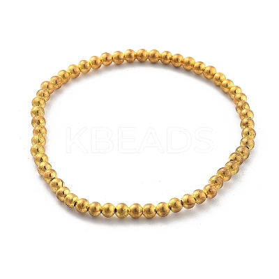 Brass Beaded Stretch Bracelets for Men Women BJEW-G736-04G-1