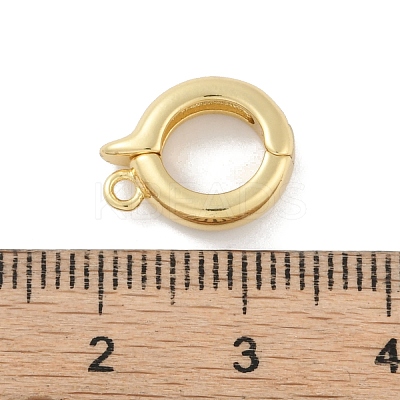 Rack Plating Brass Fold Over Clasps KK-A224-26B-G-1