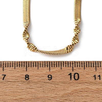 304 Stainless Steel Twisted Snake Necklaces for Women NJEW-M107-06G-1