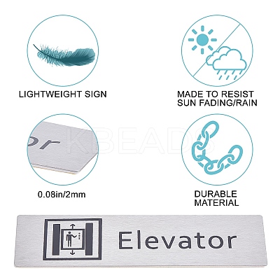 430 Stainless Steel Sign Stickers STAS-GF0001-06A-1