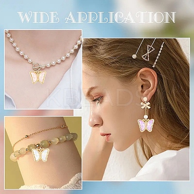 10Pcs Alloy Glass Pendants GLAA-YW0005-19-1