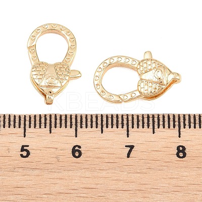 Brass Lobster Claw Clasps KK-H287-08G-G-1