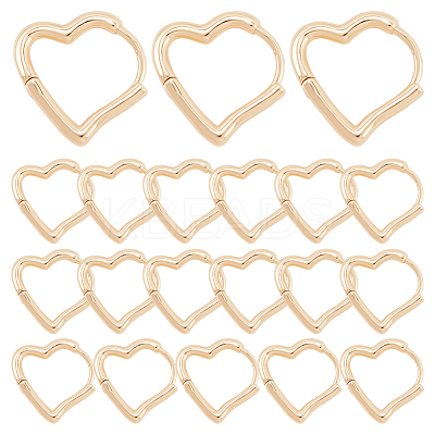 10 Pairs Brass Hoop Earrings for Women EJEW-SC0001-63A-1