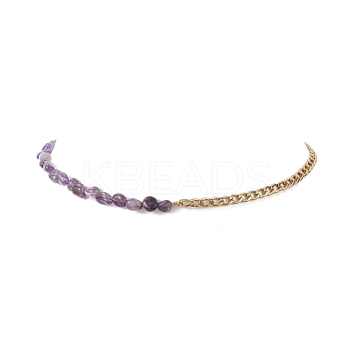 Mixed Natural Gemstone Beaded Necklaces NJEW-JN04156-1