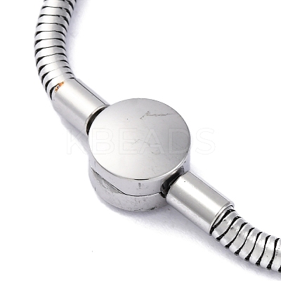 304 Stainless Steel Snake Chain Bracelets for Women BJEW-R010-01P-02-1