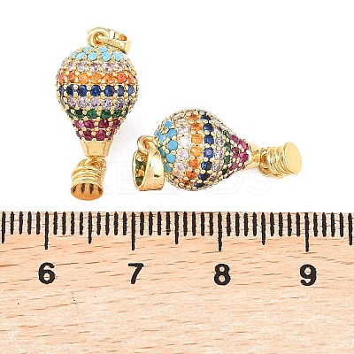 Brass Micro Pave Cubic Zirconia Pendants KK-H249-01G-1