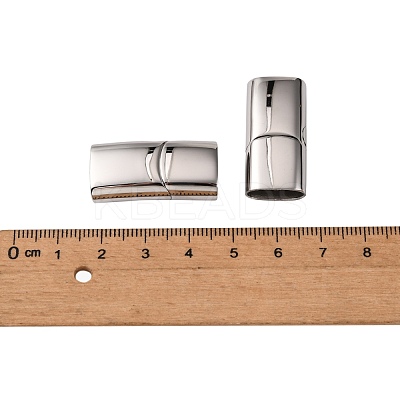 Tarnish Resistant 316 Surgical Stainless Steel Magnetic Clasps with Glue-in Ends STAS-G241-14C-P-1