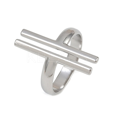 304 Stainless Steel Cuff Rings for Women RJEW-L133-04P-1