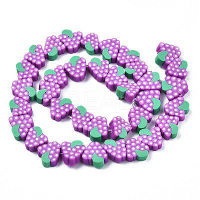 Handmade Polymer Clay Bead Strands X-CLAY-R069-01D-03-1