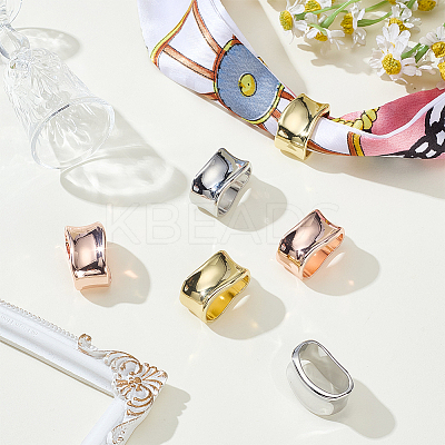 6Pcs 3 Colors Alloy Scarf Buckle Ring AJEW-AR0005-17-1