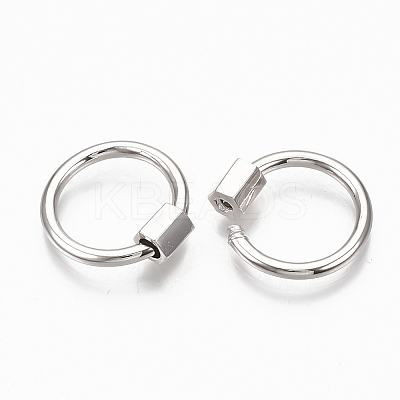 Brass Screw Carabiner Lock Charms LS-KK-T047-06P-1