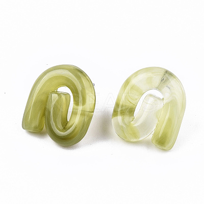 Transparent Resin Stud Earrings EJEW-T012-01-B03-1