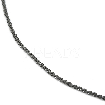 Ion Plating(IP) 304 Stainless Steel Serpentine Chain Anklet AJEW-D059-01-1