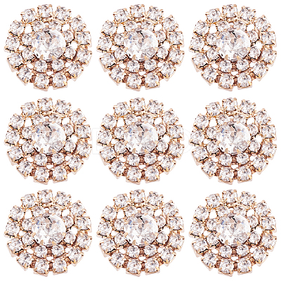 30Pcs Alloy Rhinestone Cabochons ALRI-GA0001-09KCG-1