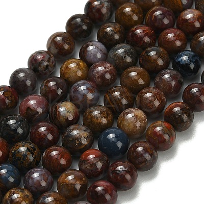 Natural Pietersite Beads Strands G-L642-B16-6mm-1