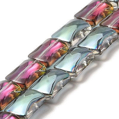 Electroplate Glass Beads Strands EGLA-H103-FR07-1