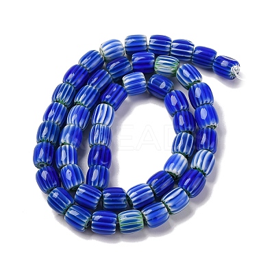 Handmade Lampwork Chevron Beads Strands LAMP-K041-01B-08-1