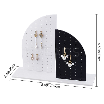 Vertical Sailboat Acrylic Earrings Display Stands EDIS-WH0029-52-1