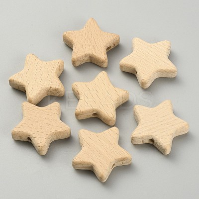 Wood Beads WOOD-WH0034-10B-1