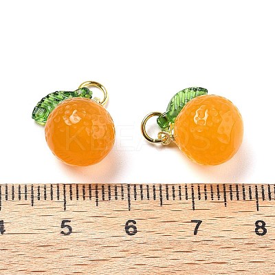 Dyed Natural Agate Orange Charms LS-G-U025-07G-1