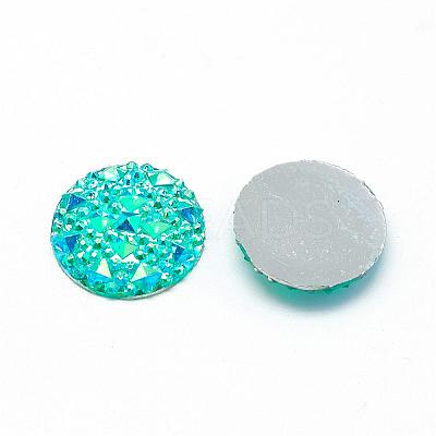 Resin Cabochons CRES-Q192-10mm-08AB-1