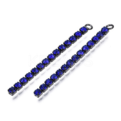 Rack Plated Brass Pave Rhinestone Chain Big Pendants KK-N216-417-01B-1