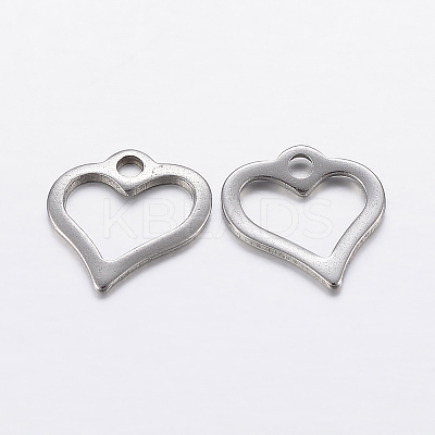 Tarnish Resistant 304 Stainless Steel Open Heart Charms LS-STAS-F159-38P-1