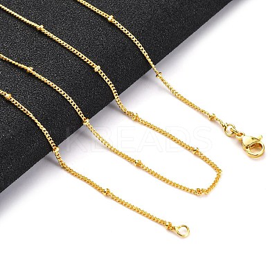 2mm Rack Plating Brass Satellite Chain Necklaces for Women Men MAK-L044-33G-1