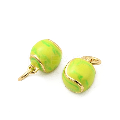 Brass Enamel Charms KK-A268-21G-1
