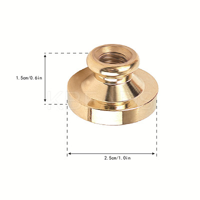 Wax Seal Brass Stamp Head AJEW-WH0209-508-1