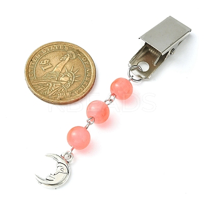 Peace Sign/Dragonfly/Moon Tibetan Style Alloy Pendant Credit Card Clip Puller JEWB-BR00131-1