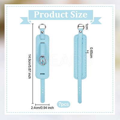 PU Leather Pendant Decorations AJEW-WH0270-193B-1