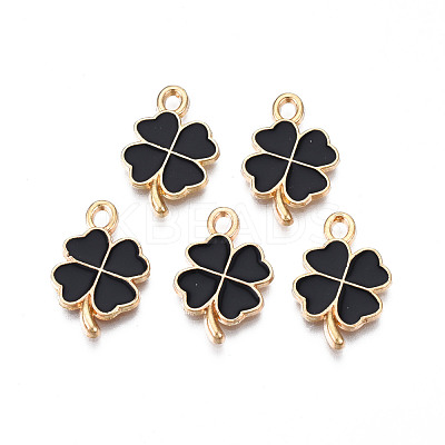 Rack Plating Alloy Enamel Pendants ENAM-N055-088-05LG-1