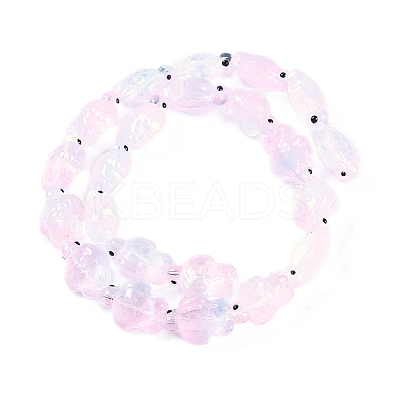 Transparent Glass Enamel Beads Strands GLAA-B021-06F-1