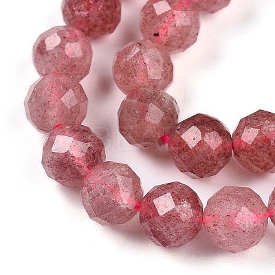 Natural Strawberry Quartz Beads Strands G-S345-6mm-21-1