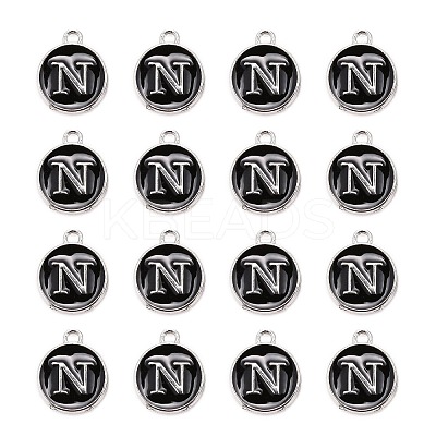 Platinum Plated Alloy Charms LS-ENAM-S118-02N-P-1