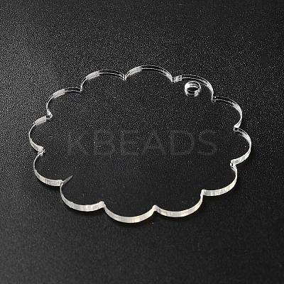 Transparent Acrylic Blank Pendants TACR-Z003-01C-1