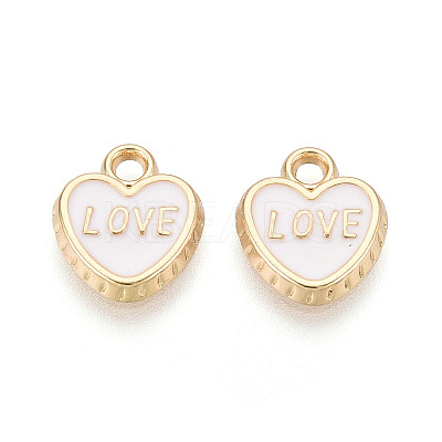 Light Gold Tone Alloy Enamel Charms FIND-N011-20KCG-1