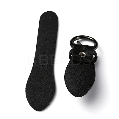 Black PU Leather Buckles FIND-WH0111-285B-1