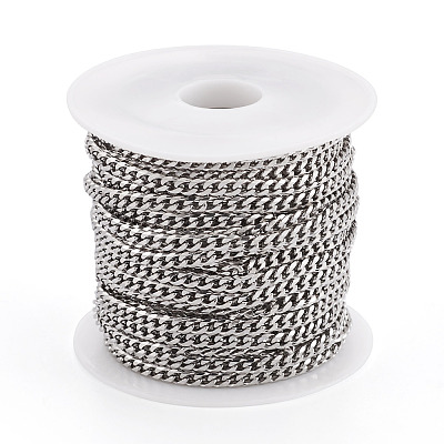 304 Stainless Steel Cuban Link Chains FIND-YS0001-20-1