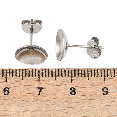 304 Stainless Steel Stud Earring Findings STAS-D389-03F-P-1