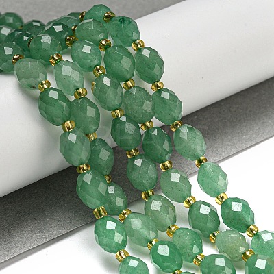 Natural Gemstone Green Aventurine Beads Strands G-N342-56-1