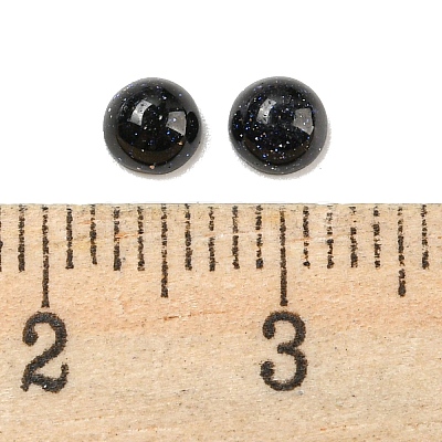 Synthetic Blue Goldstone Cabochons G-H309-03-05-1