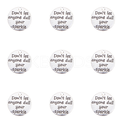 Tibetan Style Alloy Quote Pendants PALLOY-CJ0006-02-1