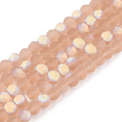 Transparent Glass Beads Strands EGLA-A044-T4mm-MB20-1