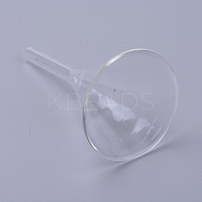 Transparent Glass Funnel Hopper AJEW-WH0104-45B-1