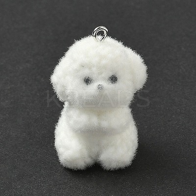 Flocking Resin Pendants RESI-K203-14A-1